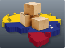 caja con mapa Venezuela