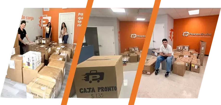 personal en la oficina con la caja pronto